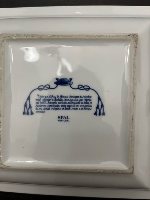 Cinzeiro louça SPAL, edição especial Mosteiro Alcobaça.