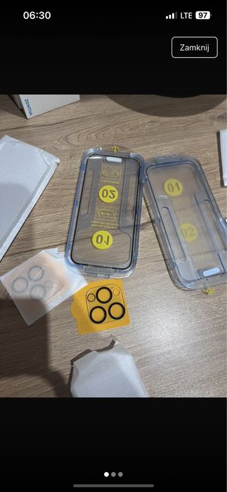 2x Szkło Hartowane 9H HD + ochrona aparatu iphone 16 pro komplet