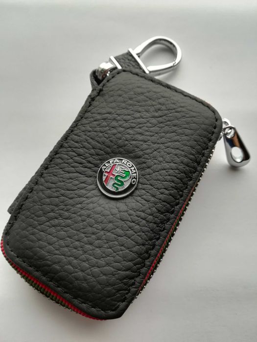 Alfa Romeo – skórzane etui na kluczyk + brelok | PREZENT