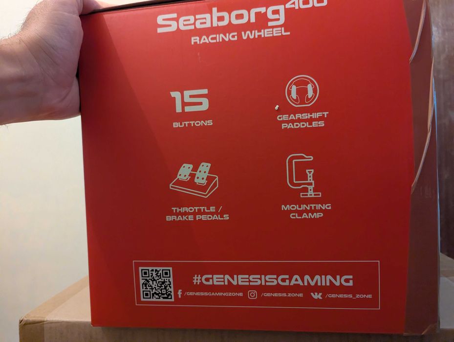 Volante e pedais para PC e consola genesis seaborg 400