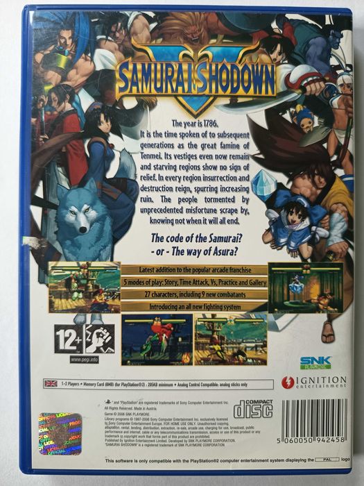 Samurai Shodown PS2 PlayStation 2 angielska komplet