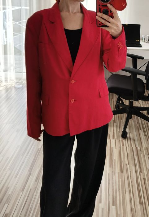 Żakiet, marynarka lniana, damska,  M/L