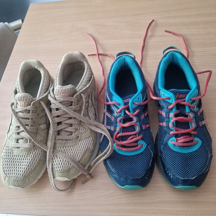 2 pares de ténis Asics usados
