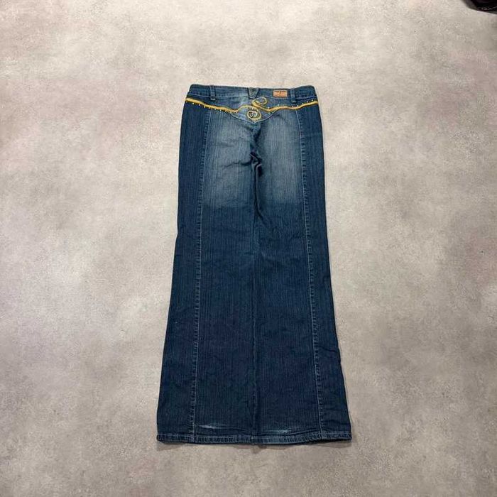 Vintage Spodnie Jeansy Y2K Denim Jeans Kryształki Coquette Swag Japan