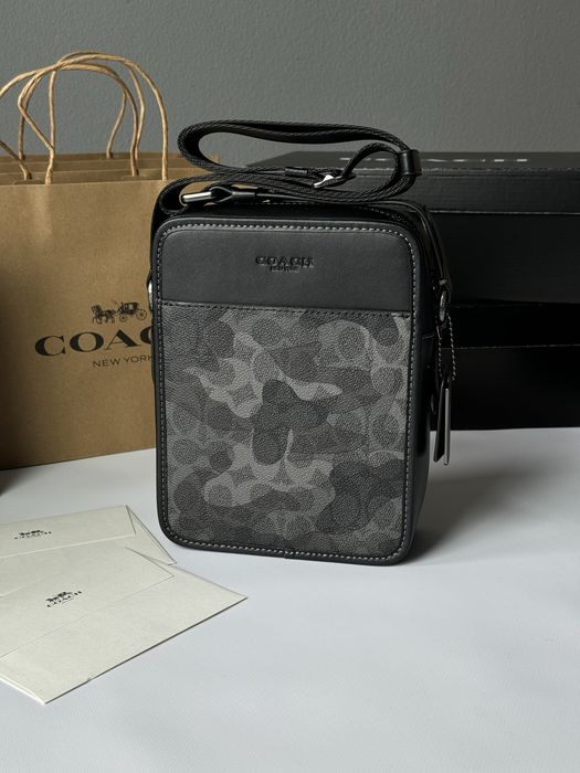 Мужская сумка Coach чоловіча сумка барсетка месенджер клатч бананка через плече слінг