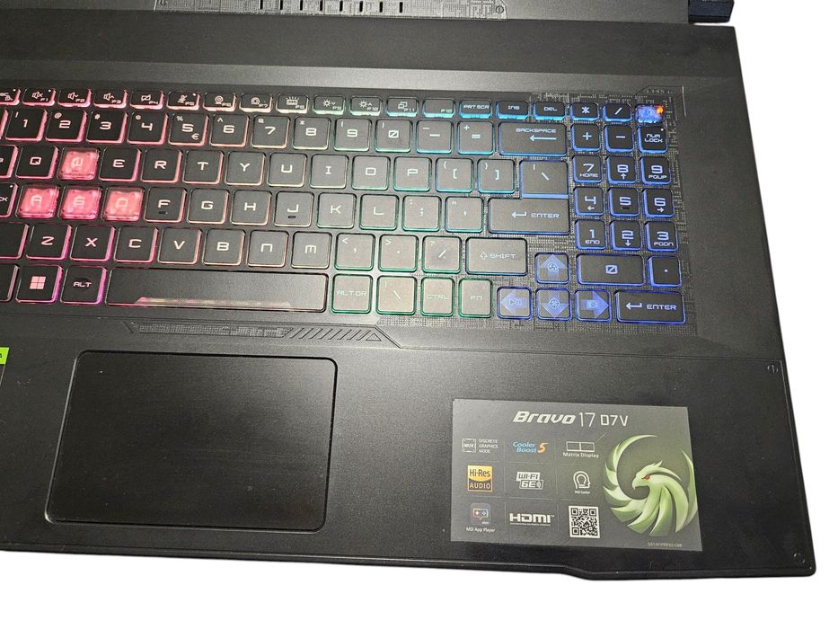 Gw. 04.2026r Laptop MSI Bravo 17 RTX 4060 Ryzen 7 SSD 1TB RAM 16GB