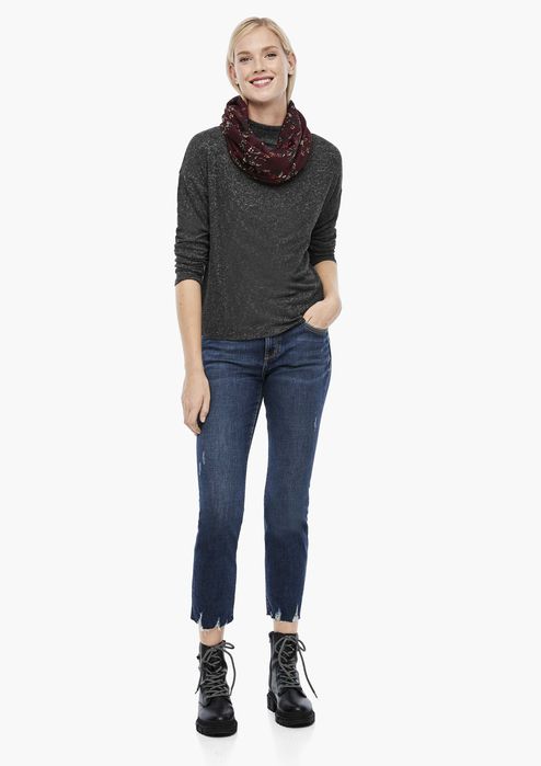 Легкий шарф снуд хомут цветочный принт s.Oliver