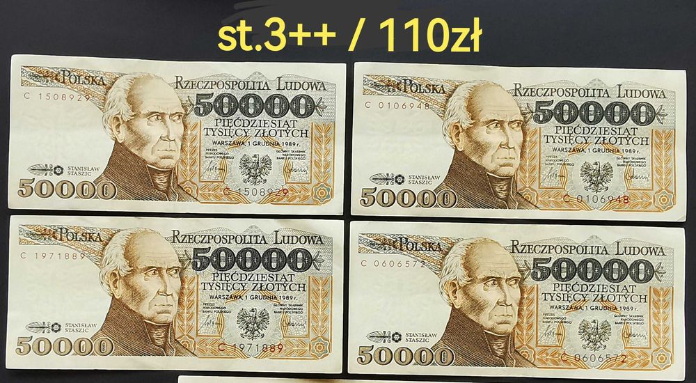 50.000 zł 1989r ser: C,D