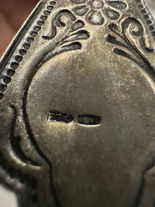 Srebrne sitko do herbaty z podstawką srebro 0.875 próba