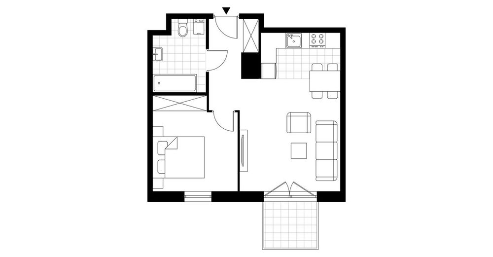 2-pokojowe mieszkanie 43m2 + balkon Bez Prowizji