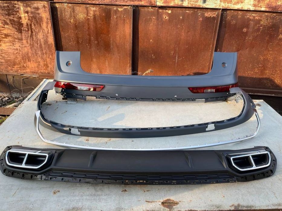 Бампер задний S-Line BLACK для Audi Q5 2021 2022 2023 2024