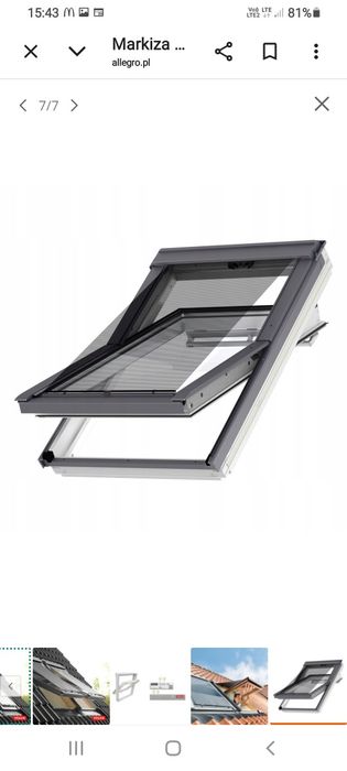 Markiza zewnętrzna do okna dachowego Velux MHL MK00 5060 61x142
