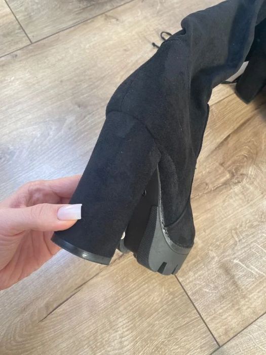 Wysokie kozaki buty za kolano zamszowe 36 DeeZee