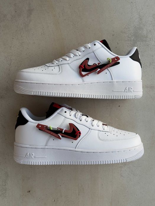Мужские кроссовки Nike Air Force 1 '07 PRM "Mousqueton Swoosh Rouge"