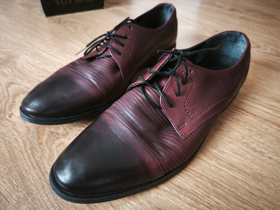 Buty męskie wizytowe do garnituru skórzane MADEJ