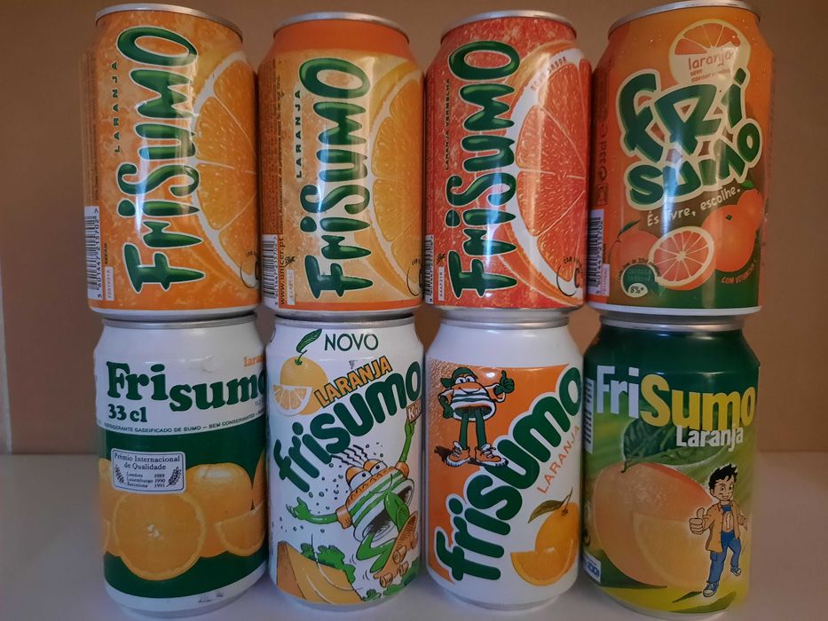 Lote de 106 latas de bebidas diversas - Continente, Pigo Doce, Frisumo, Frutol, Compal