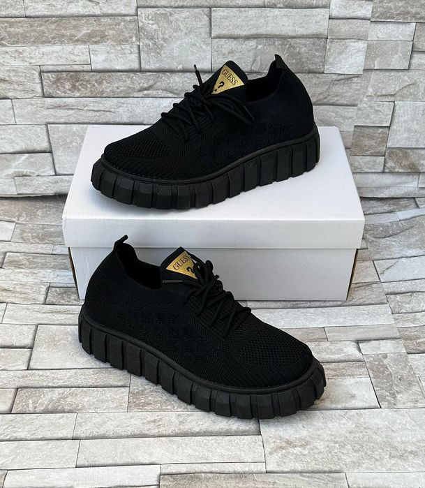 Buty Guess cale czarne damskie sneakersy 36,5| PROMOCJA 50%