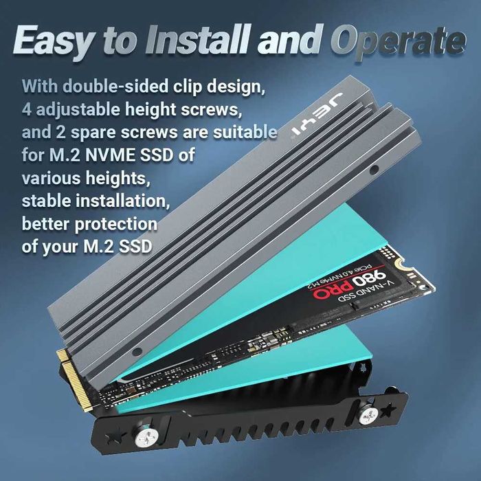 Радіатор JEYI для SSD M2 2280 NVME Heatsink (Новий)