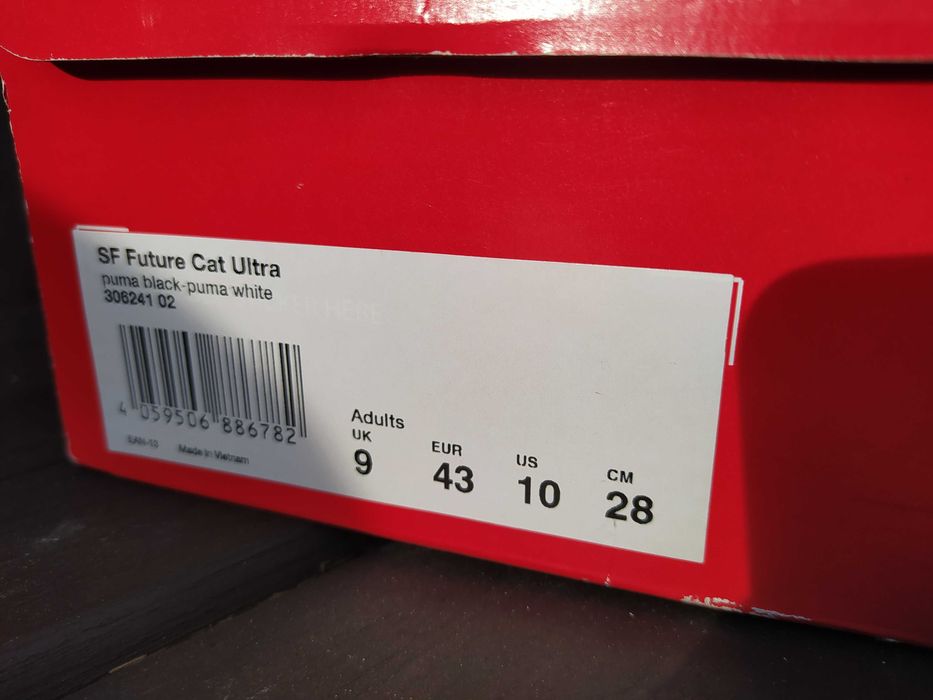 Buty Męskie Puma Ferrari. Roz. 43 Czarne SF Future Cat Ultra