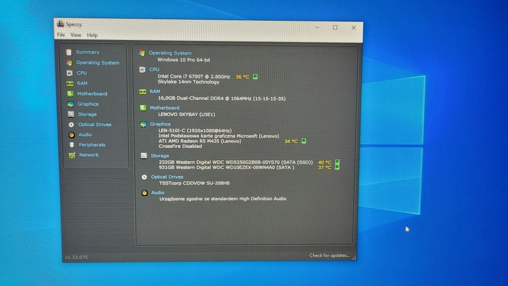 AiO Intel i7 + GPU AMD - Lenovo ideacentre 510 22ish - 16GB RAM ddr4