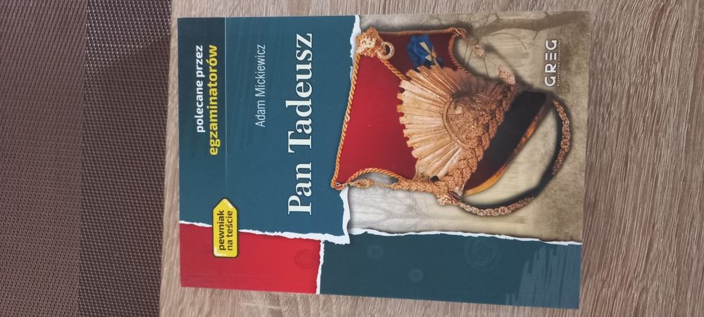 Pań Tadeusz książka, lektura z opracowaniem kl.6
