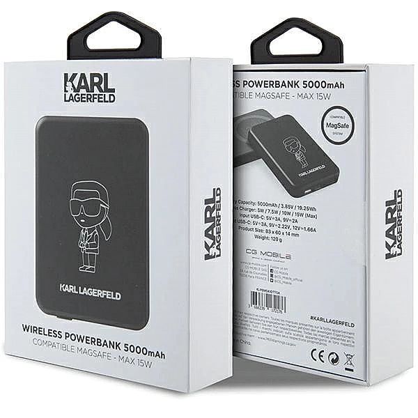 Powerbank indukcyjny Karl Lagerfeld NFT Outline Ikonik MagSafe 5000mAh