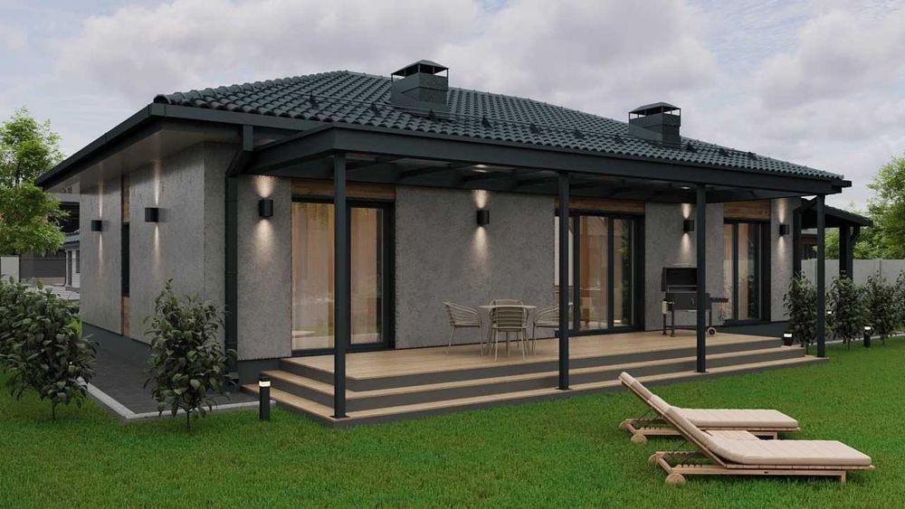 Сучасний будинок «американка» | 3 спальні | Газ | Всі комунікації