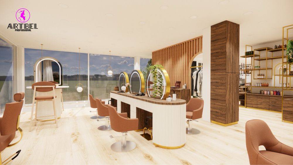 Projeto e producao de mobiliario cabeleireiro estetica