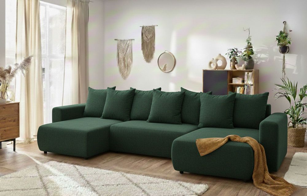 Narożnik U URBAN 300x150 Funkcja Spania Duży, na sprężynach| PRODUCENT