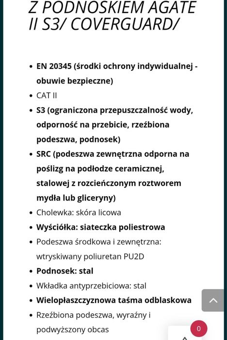 Buty robocze coverguard 42