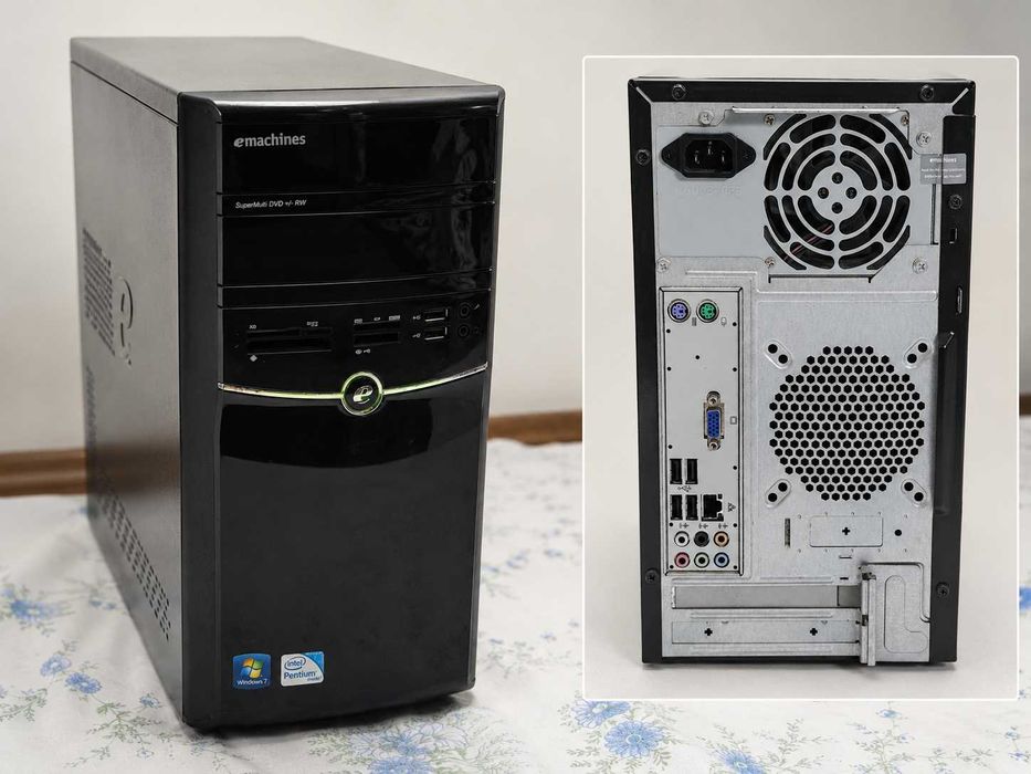 Computador Desktop eMachines + Monitor ASUS 19” | Intel Pentium Dual Core | Windows 10