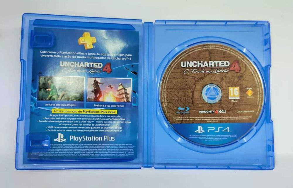 Uncharted 4 videojogo para Sony Playstation 4 e Sony Playstation 5