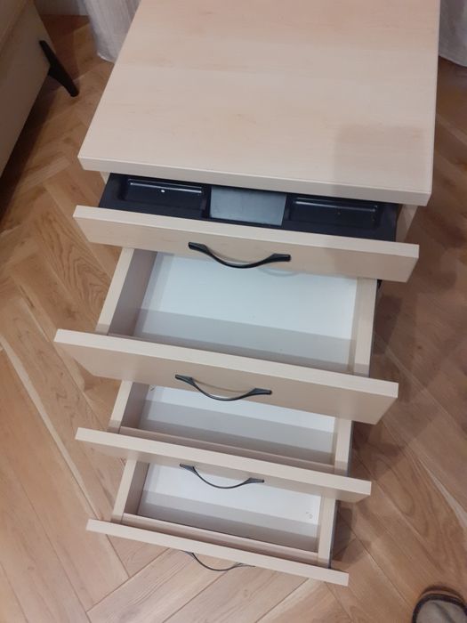 Kontenerek  na kółkach 4 szuflady, 44 x 60 x 60