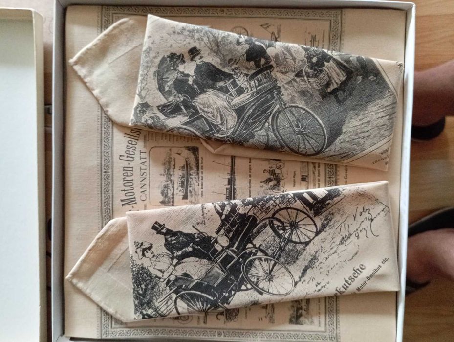 Вінтажна коробка Fisba Stoffels носові хустинки Daimler Mercedes Benz