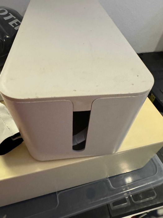 White Computer Cable Organizer Boxes in Good Condition425563324994048001