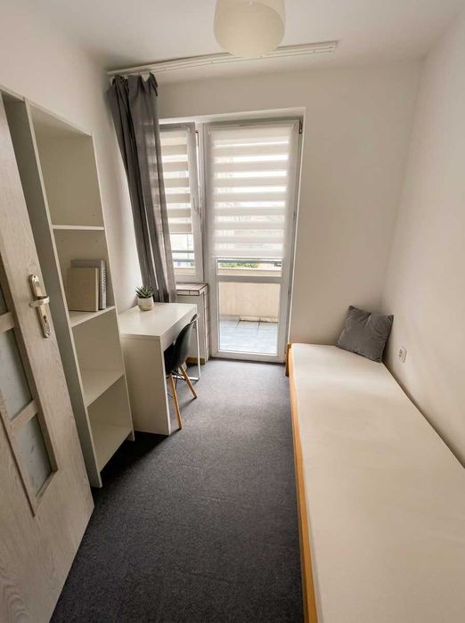 Pokój 1-os z balkonem BEZ PROWIZJI | Raciborska | Kampus UJ, Ruczaj, Czerwone Maki