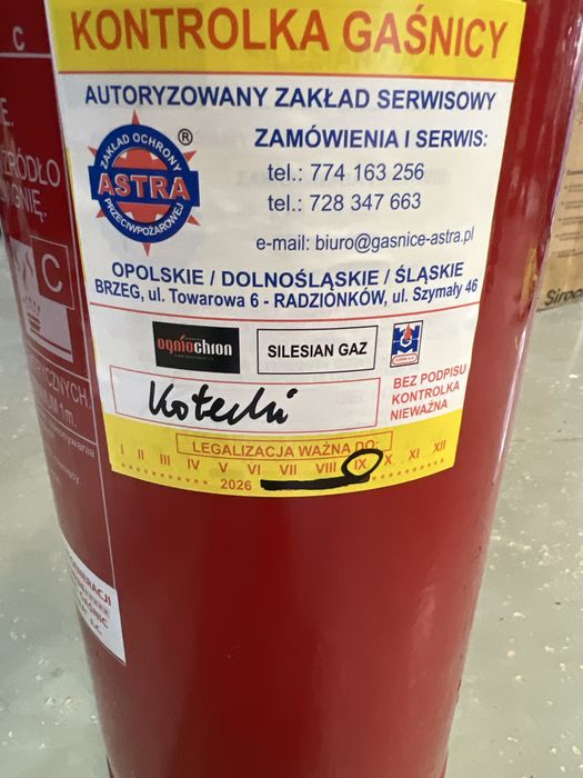 Gasnica 6kg proszek ABC 113B