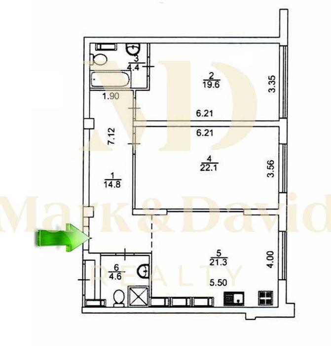 2-кімнатна квартира за адресою пров. Кленовий (площа 88 м²) - Atlanta.ua - фото 7