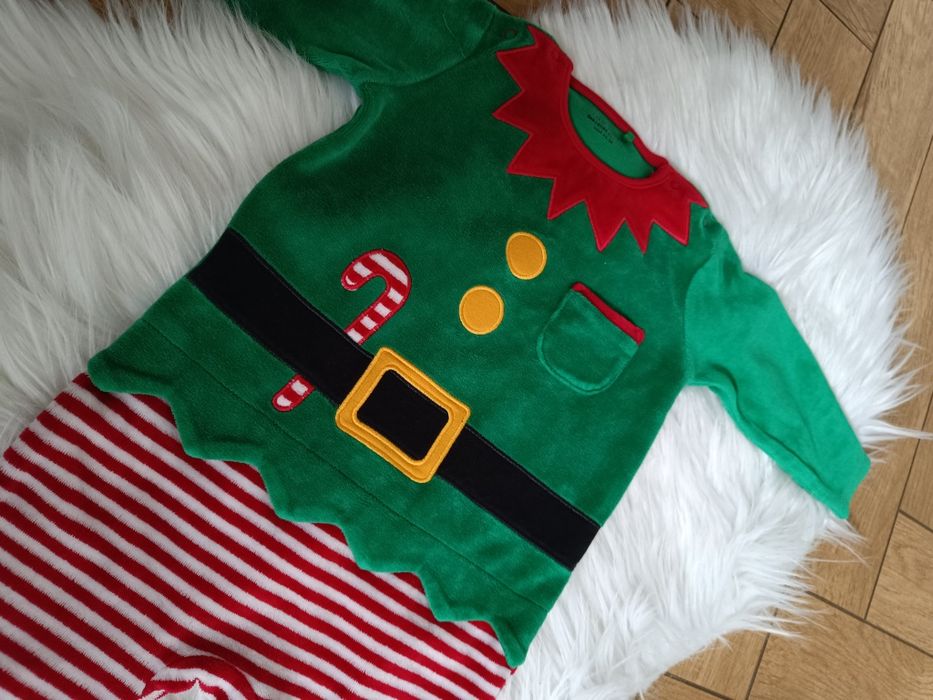 Next kombinezon pajacyk świateczny elf 3-6m