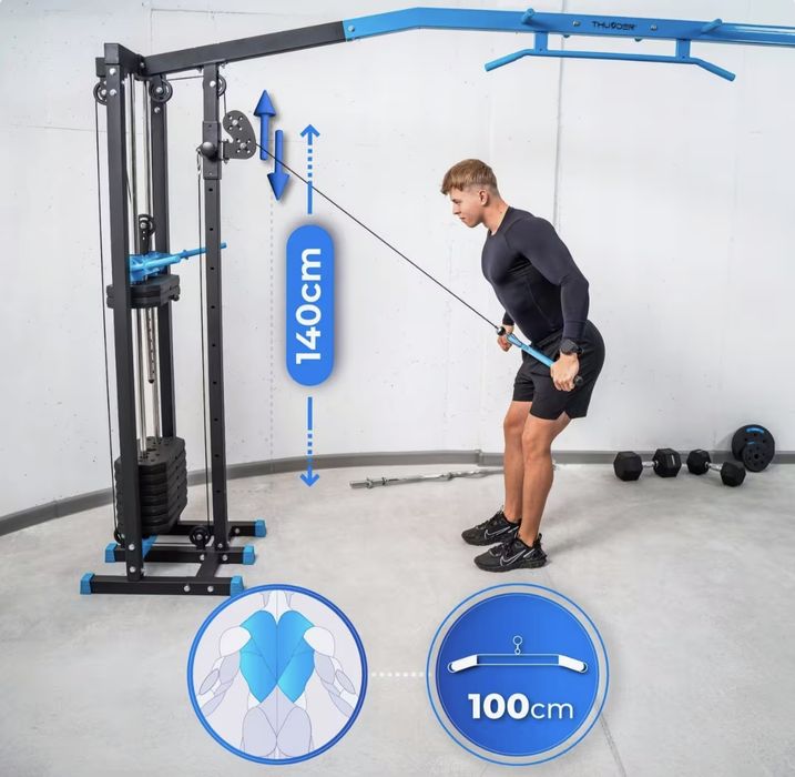 Torre  Máquina de Cabos Funcional – Estação de Treino Completa