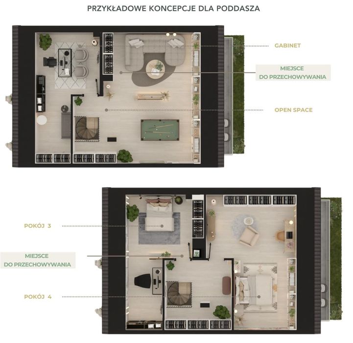 Mieszkanie 67 m² + poddasze 40 m² | 2 balkony | wysoki standard