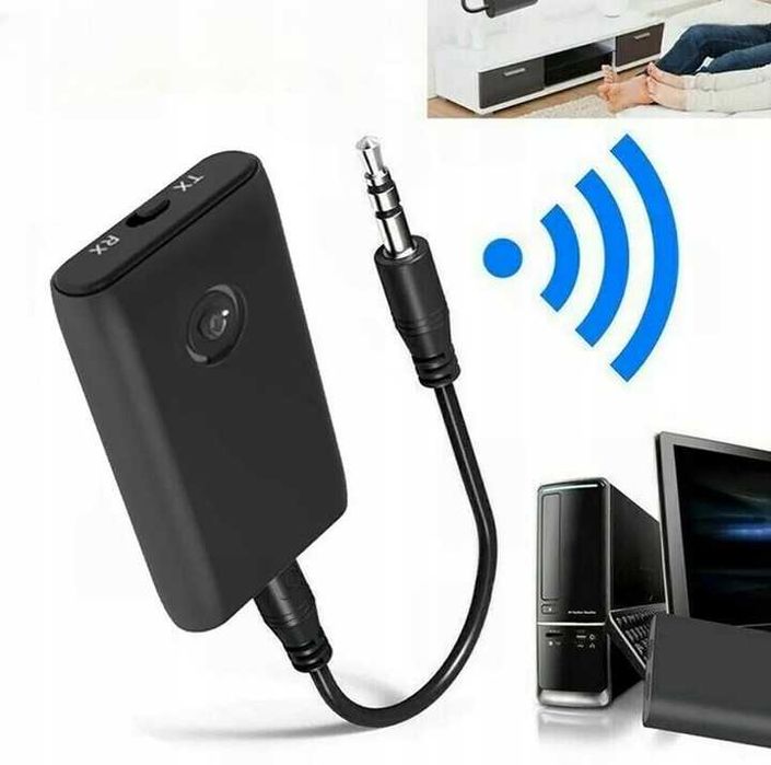 Transmiter samochodowy Adapter Audio Bluetooth 2w1