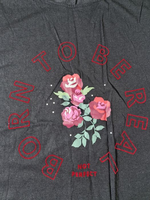 Reserved T-shirt Damski Grafika w Róże Rozmiar L