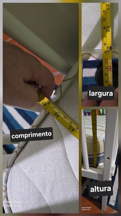 Berço com barreira rebatível com colchão