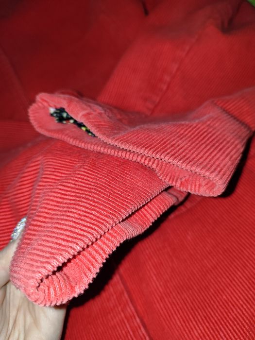 Пальто H&M демі  червоне S/M  вельветове  вельвет  кардиган демісезон