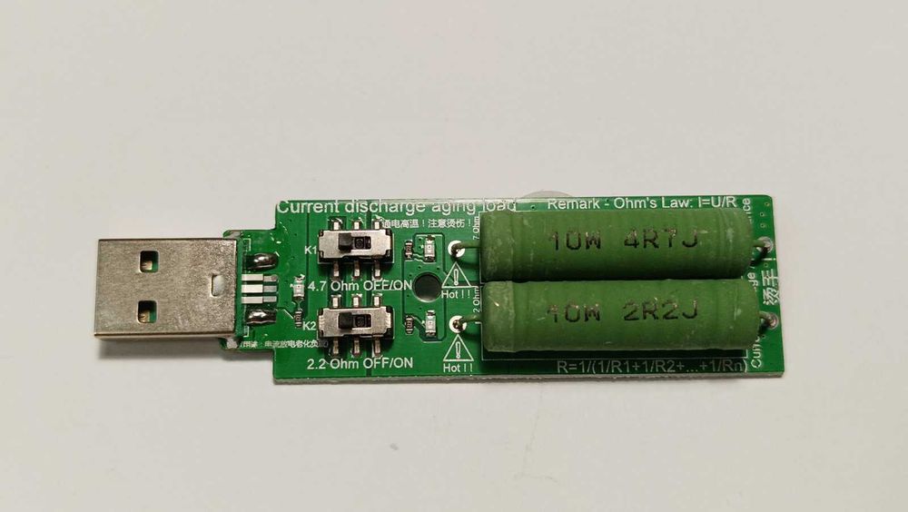 USB нагрузка 1-2-3 ампера, нагрузочный модуль 1A/2A/3А