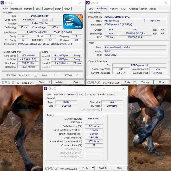 Системник 4-е ядра Xeon E5450/Asus P5G41T-M /8 Гб DDR3/ GTS 450/500 Gb