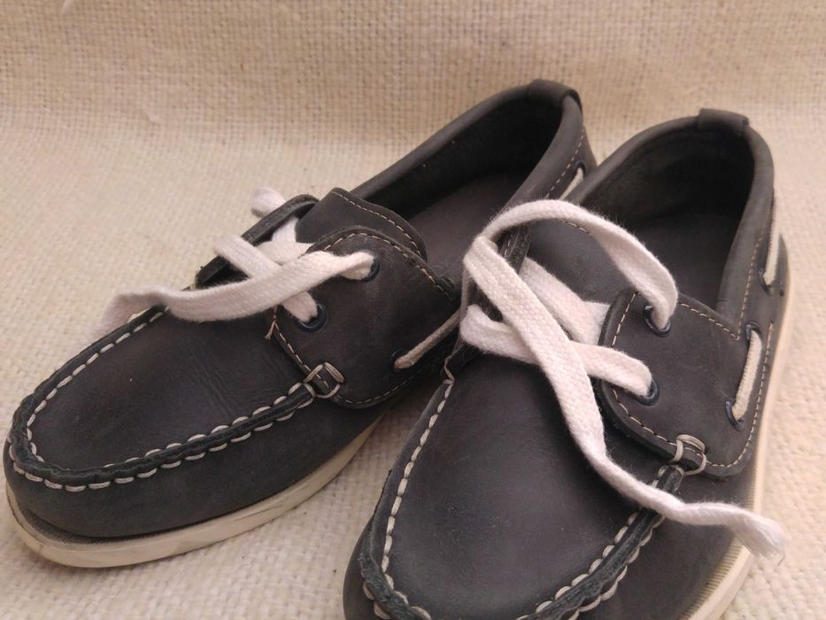 Półbuty, buty żeglarskie damskie skórzane M&S