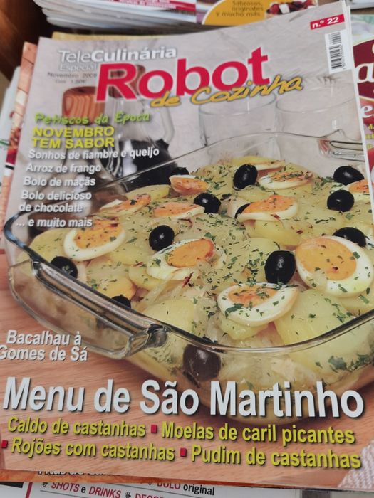 Revistas e fichas culinária vintage