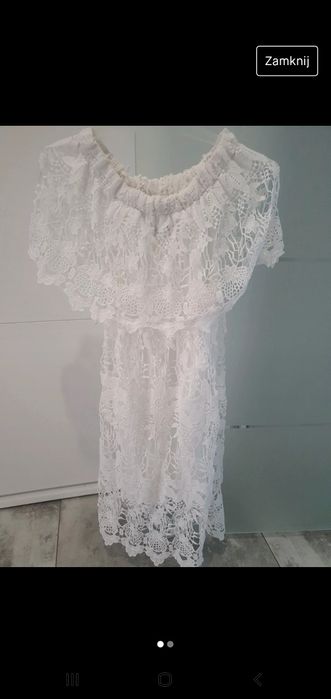 Sukienka biała hiszpanka